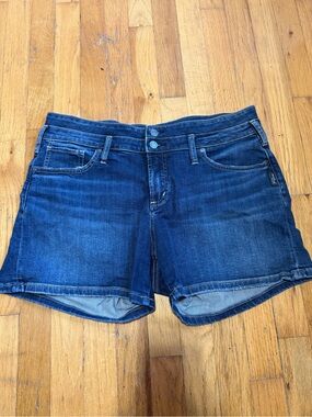 Silver Jeans Dark Blue Denim Shorts